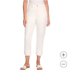 NWT Frye Womens Cuffed Crop in Ivory size 6 28 new white crisp clean beauty pure